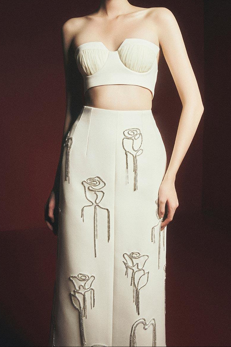 Bralette ajustado de poliéster con copas estructuradas