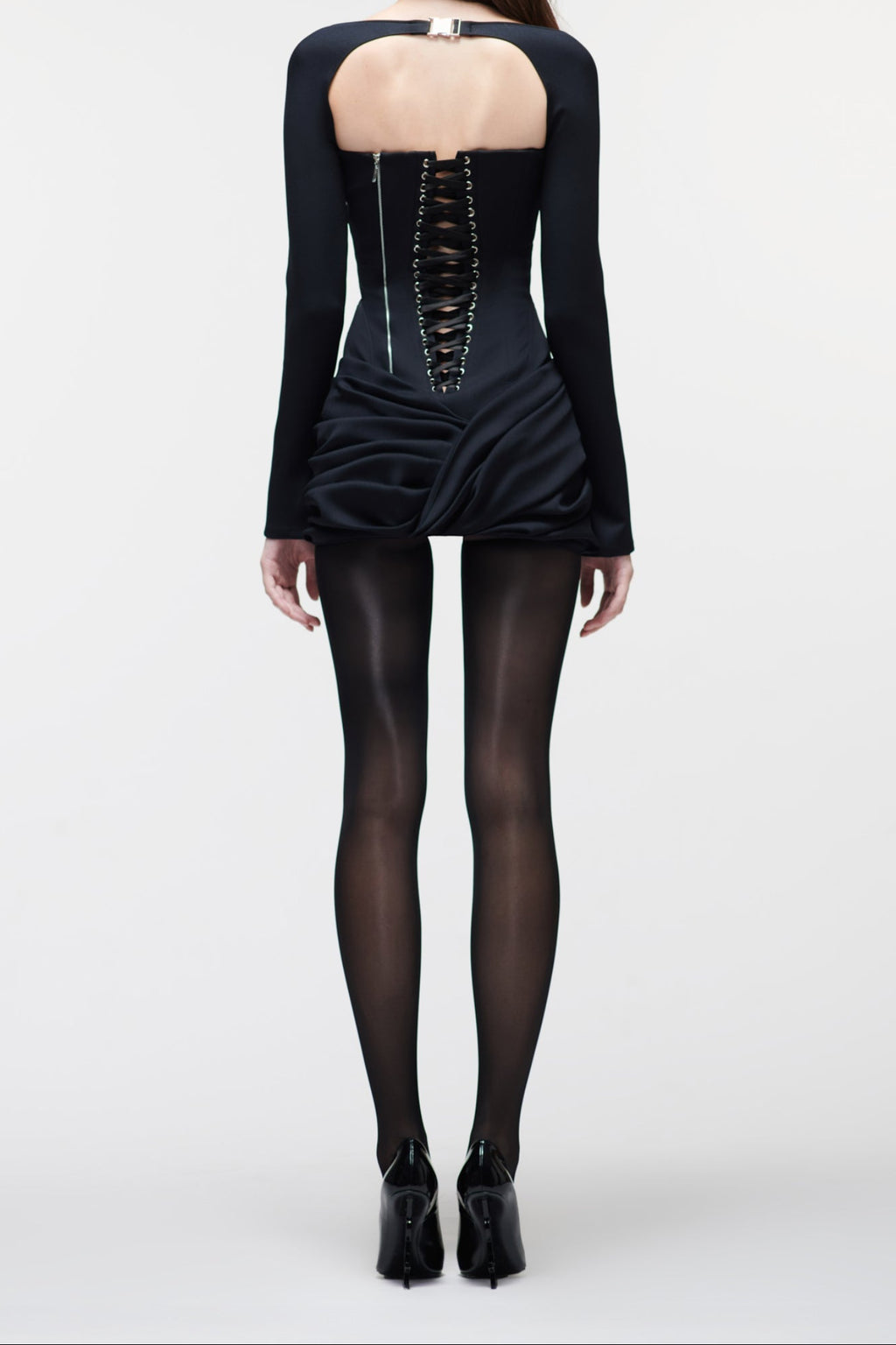 Minivestido drapeado