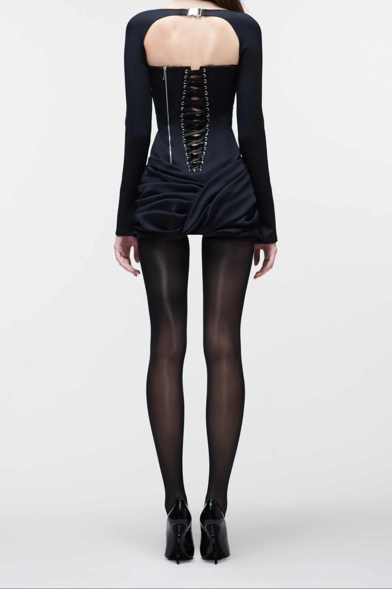 Minivestido drapeado