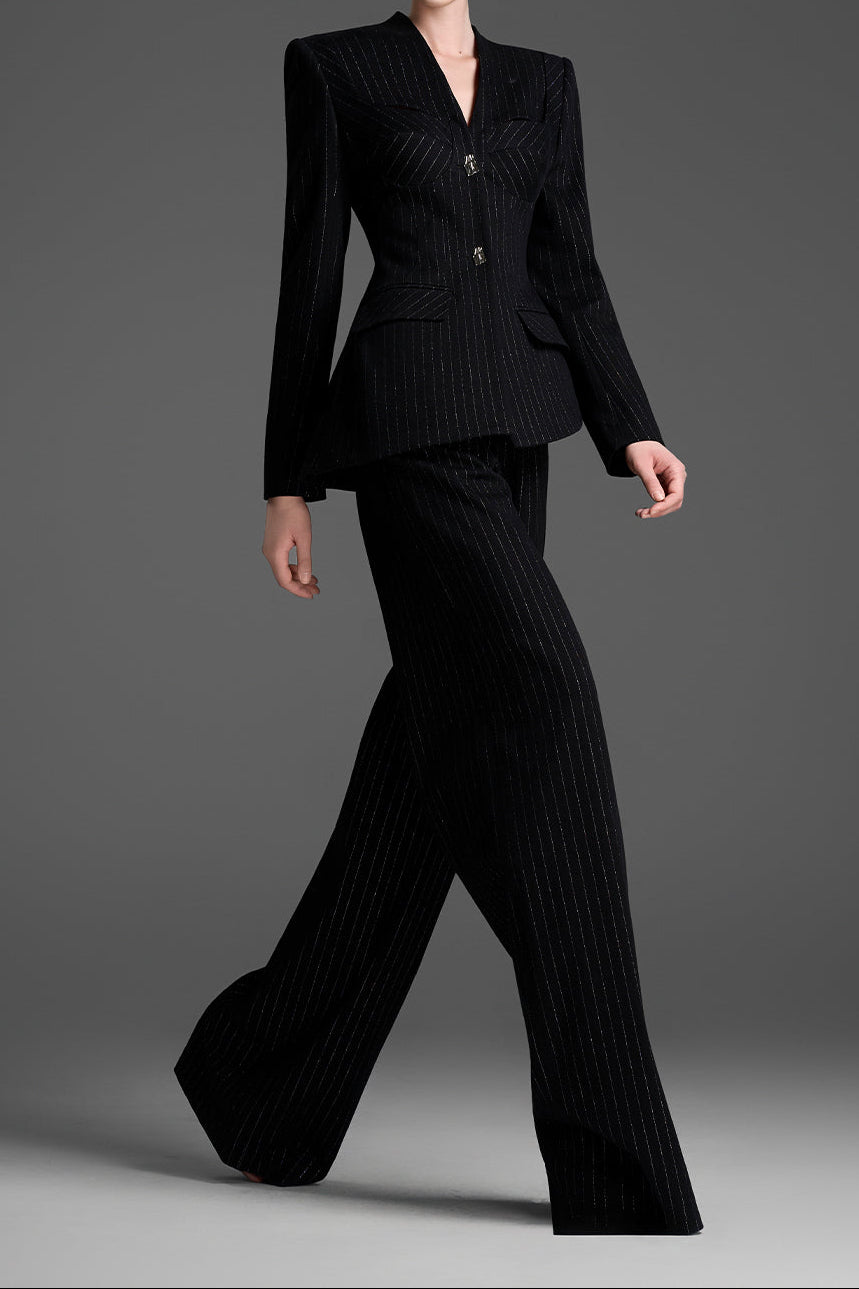 Pantalones rectos de tweed