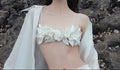 Bralette corto de malla floral
