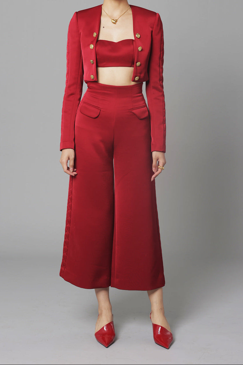 Bralette de tafetán sin tirantes con escote semicornazón