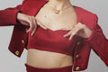 Bralette de tafetán sin tirantes con escote semicornazón