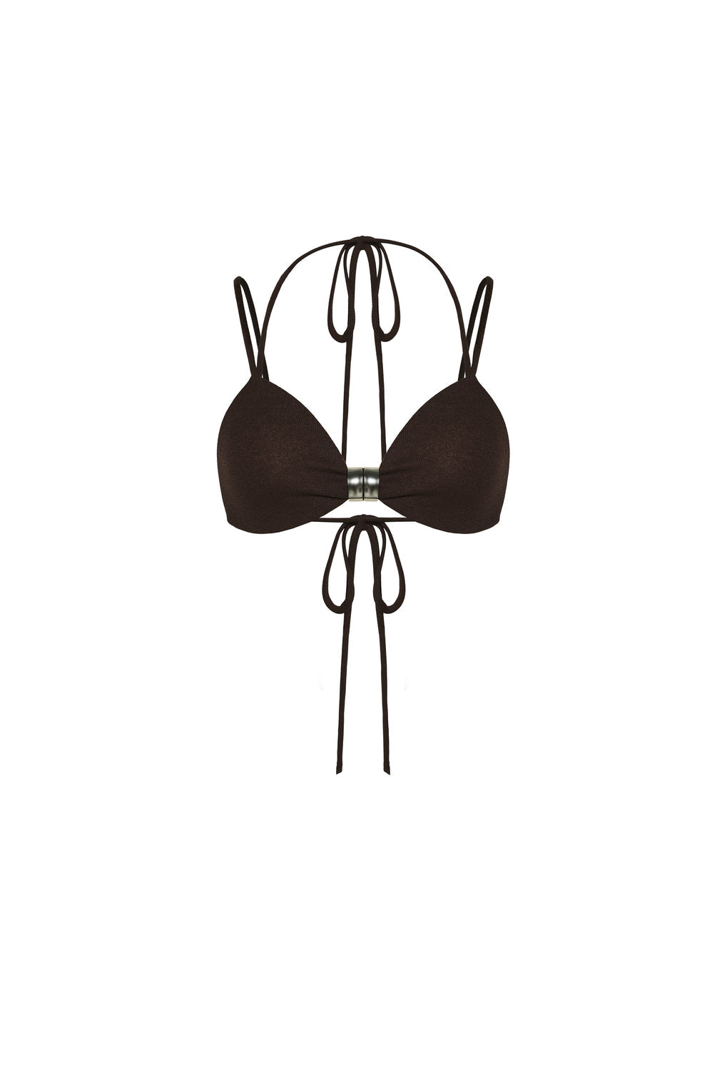 Bralette corto de jersey con tirantes finos