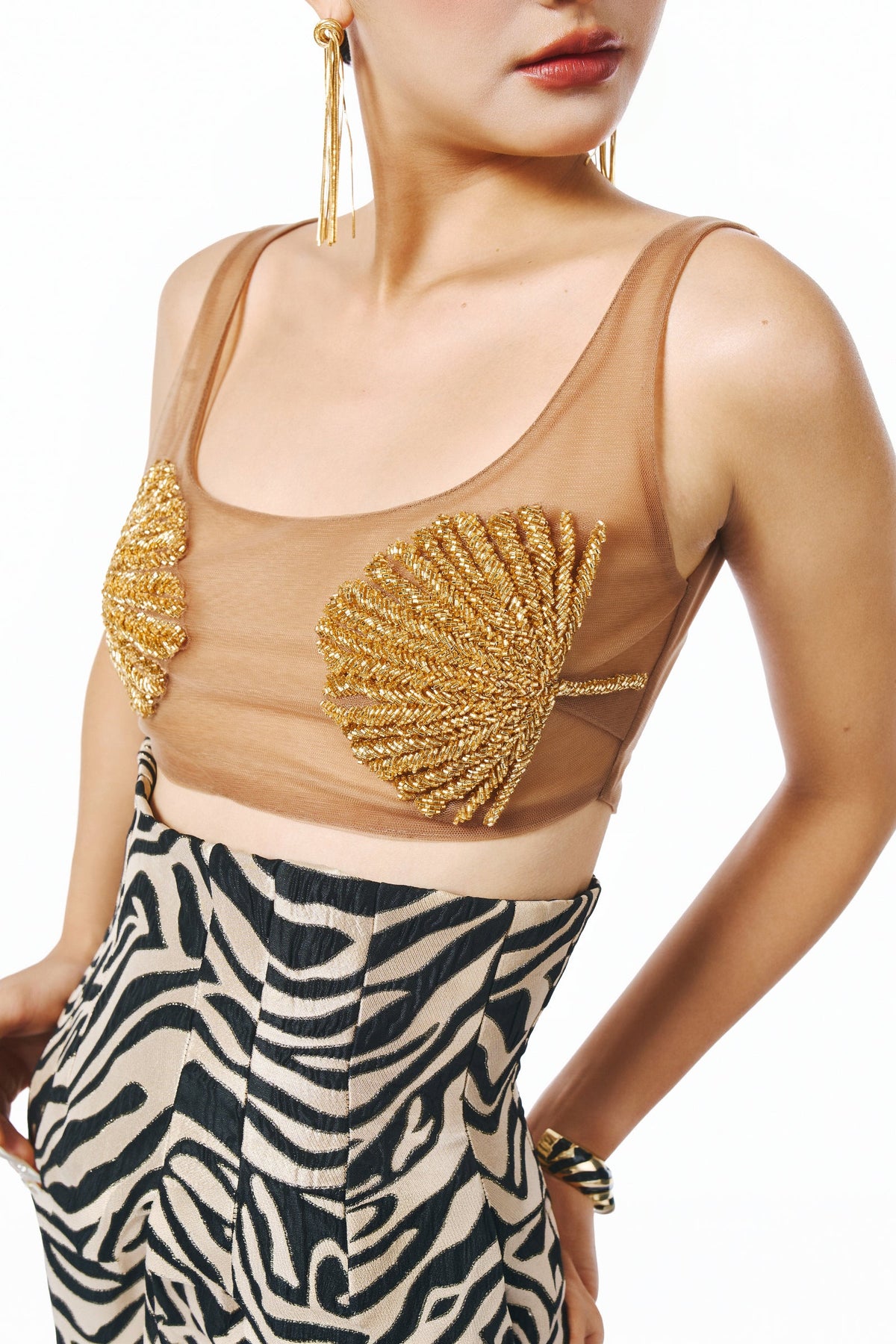 Falda de talle alto